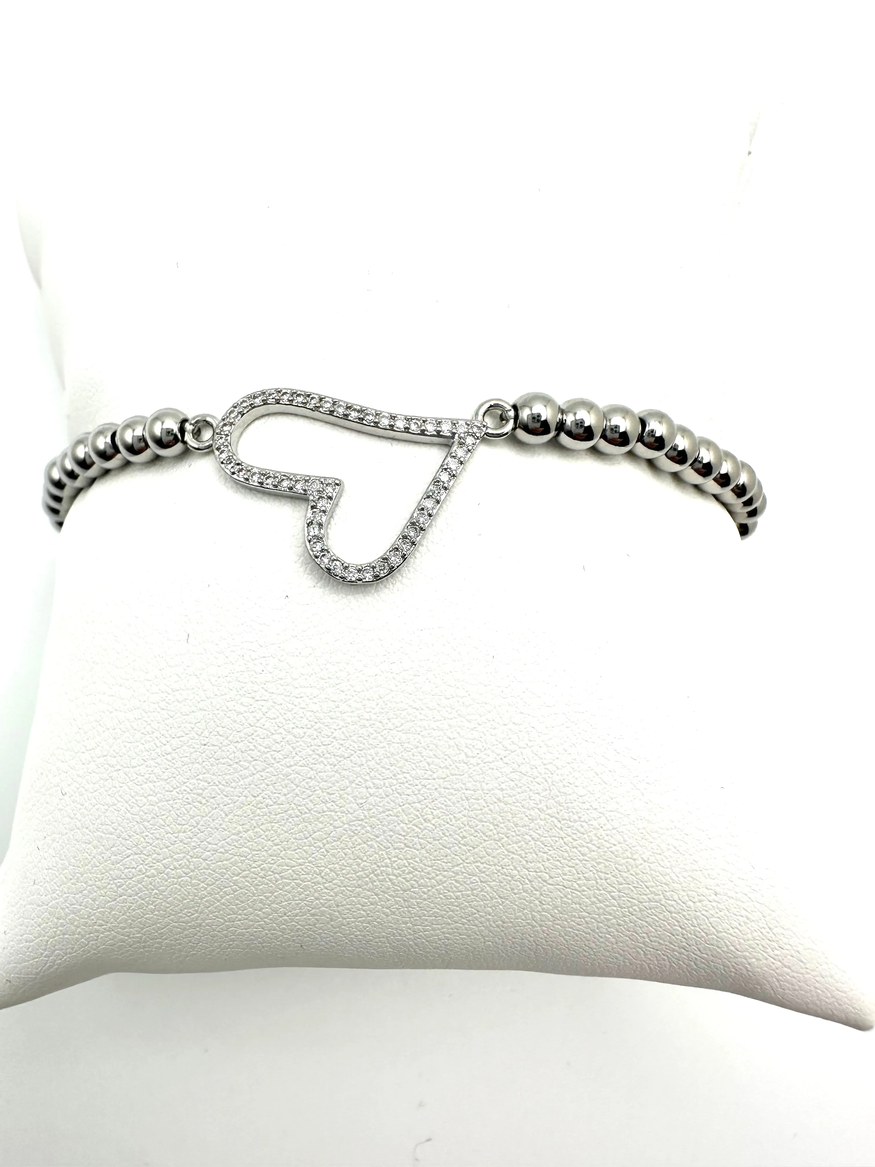 Open Heart Beaded Bracelet