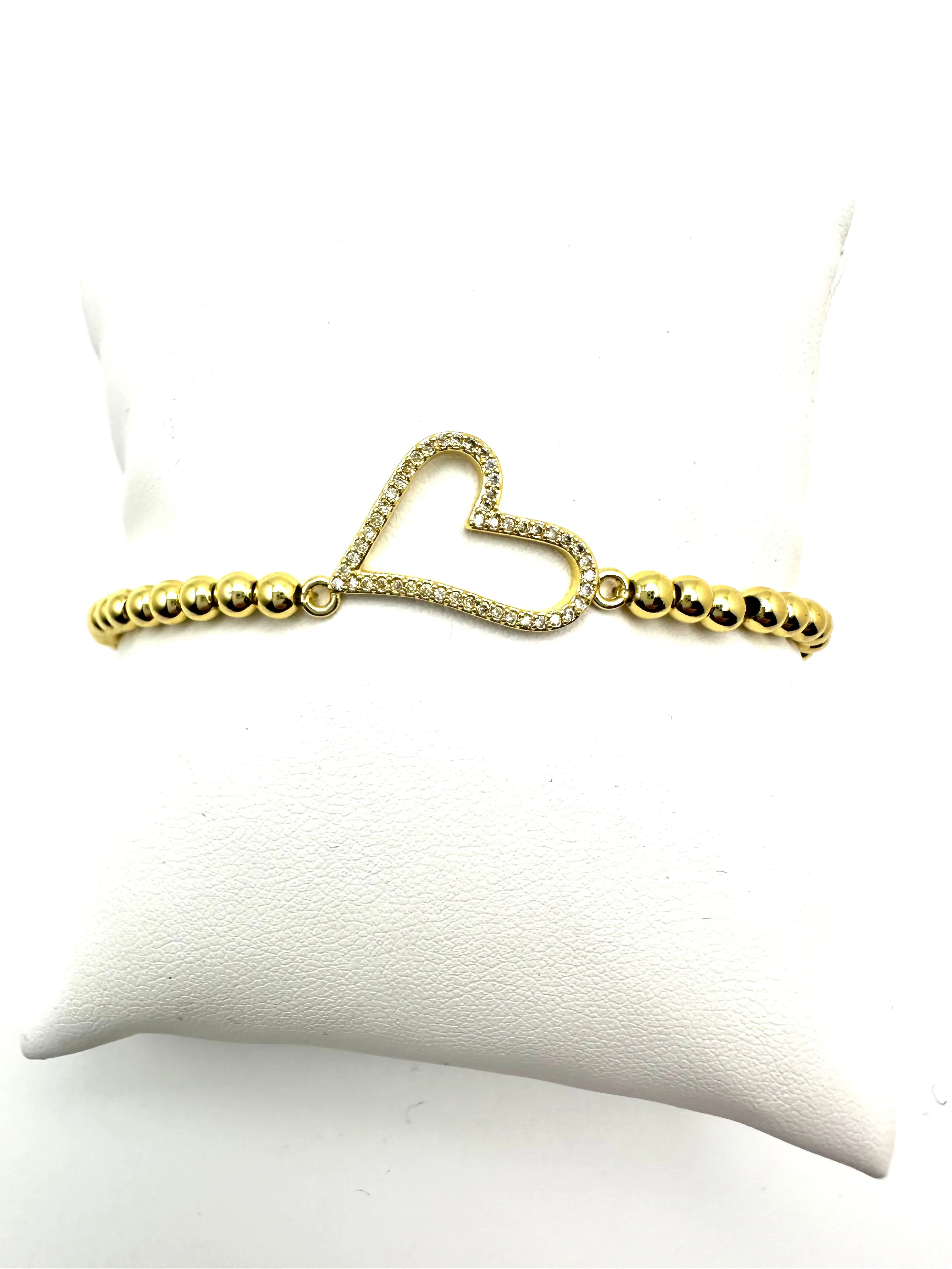 Open Heart Beaded Bracelet