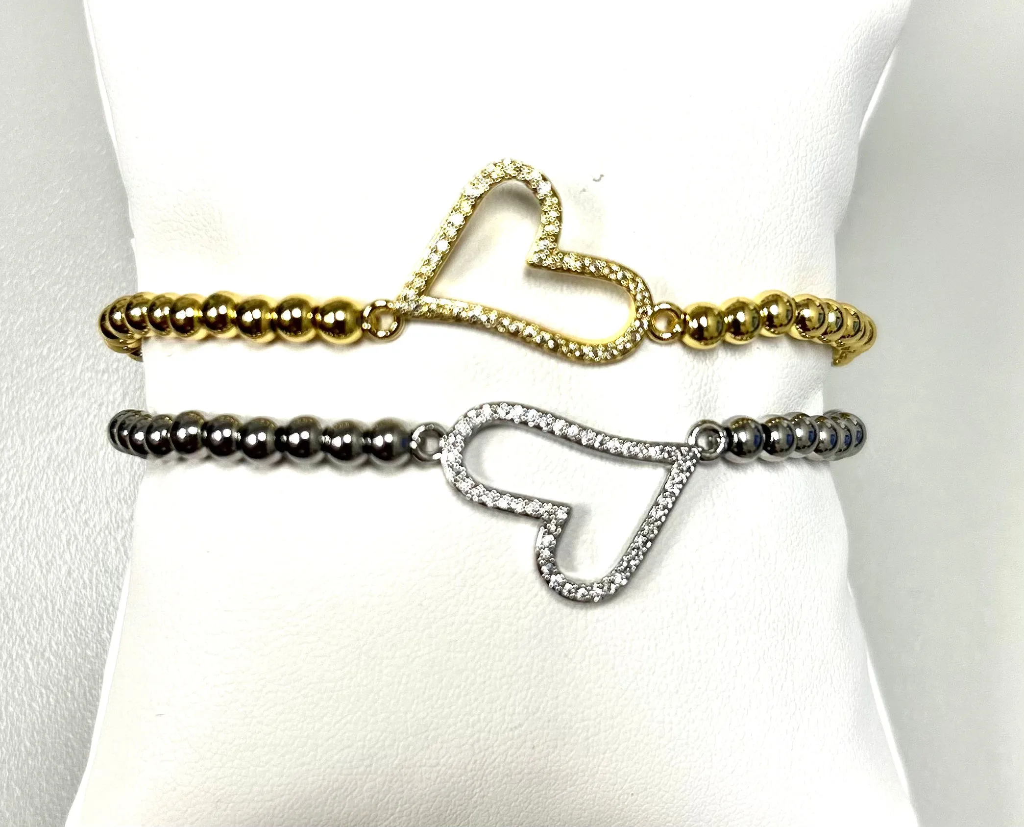 Open Heart Beaded Bracelet