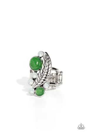 Paparazzi Ring ~ Off To FEATHER-land - Green