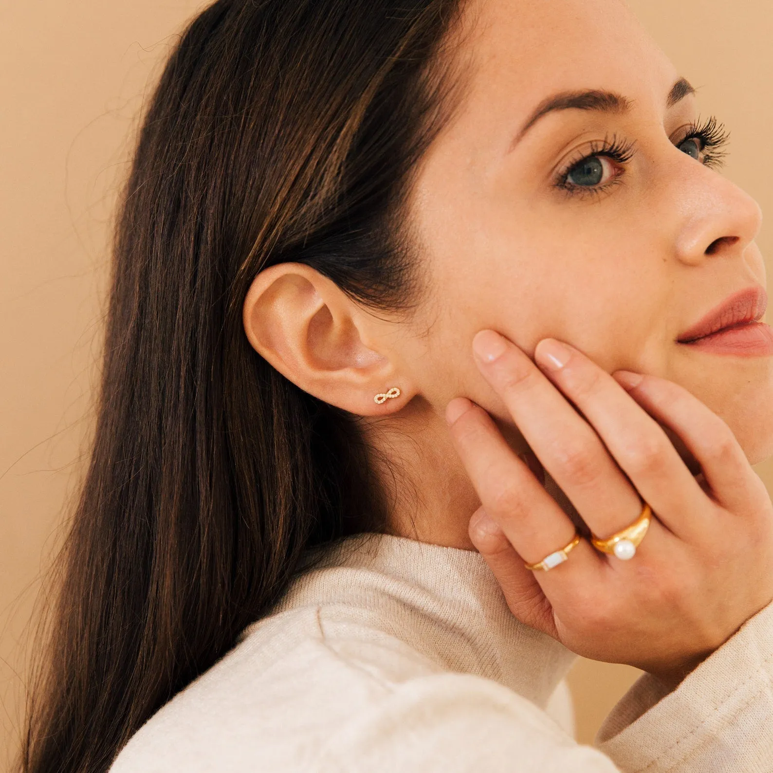 Pave Infinity Studs