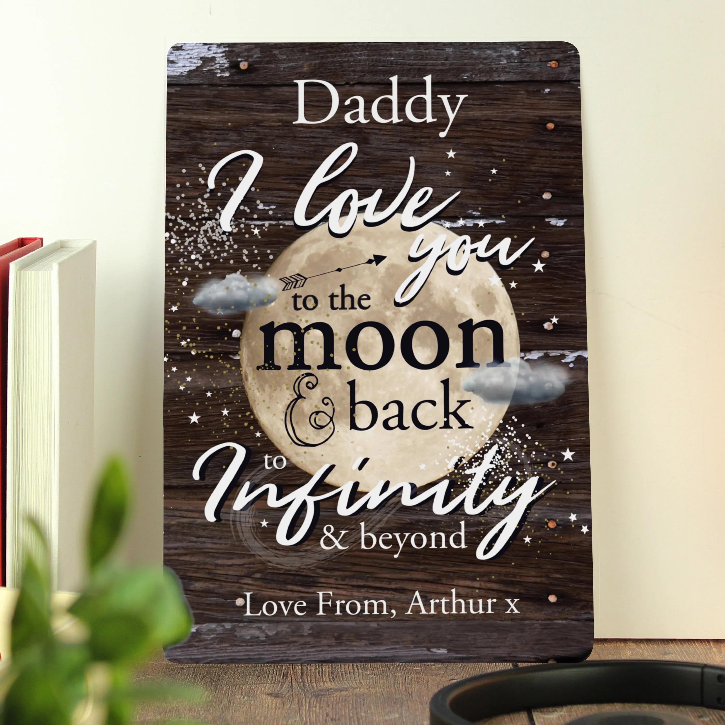 Personalised To The Moon & Infinity... Sign