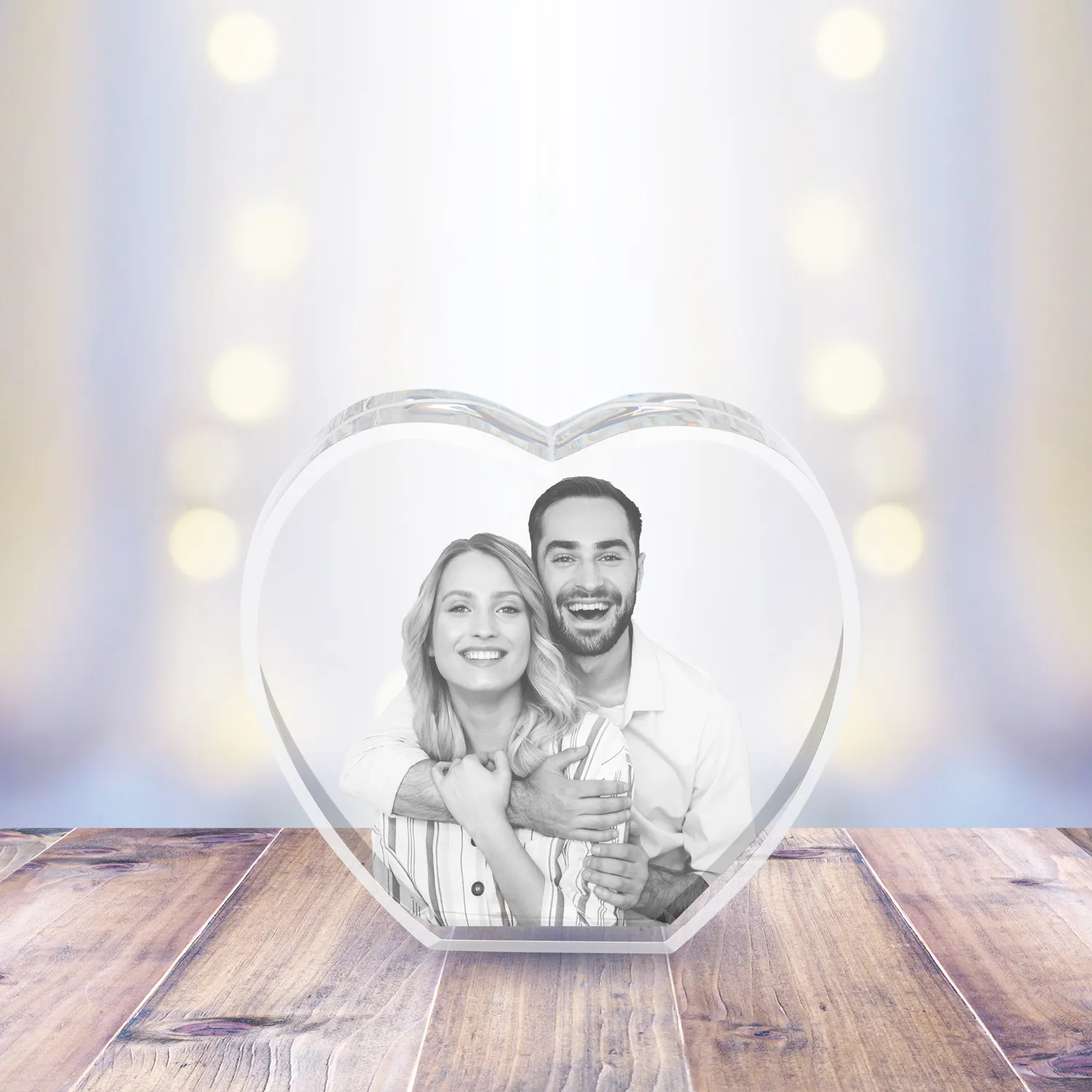 Personalized 3D Crystal Heart ❤️
