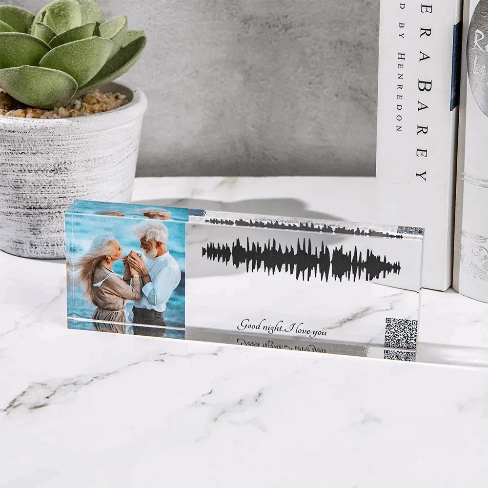 Personalized Custom Soundwave or Voice Recording Acrylic Frame