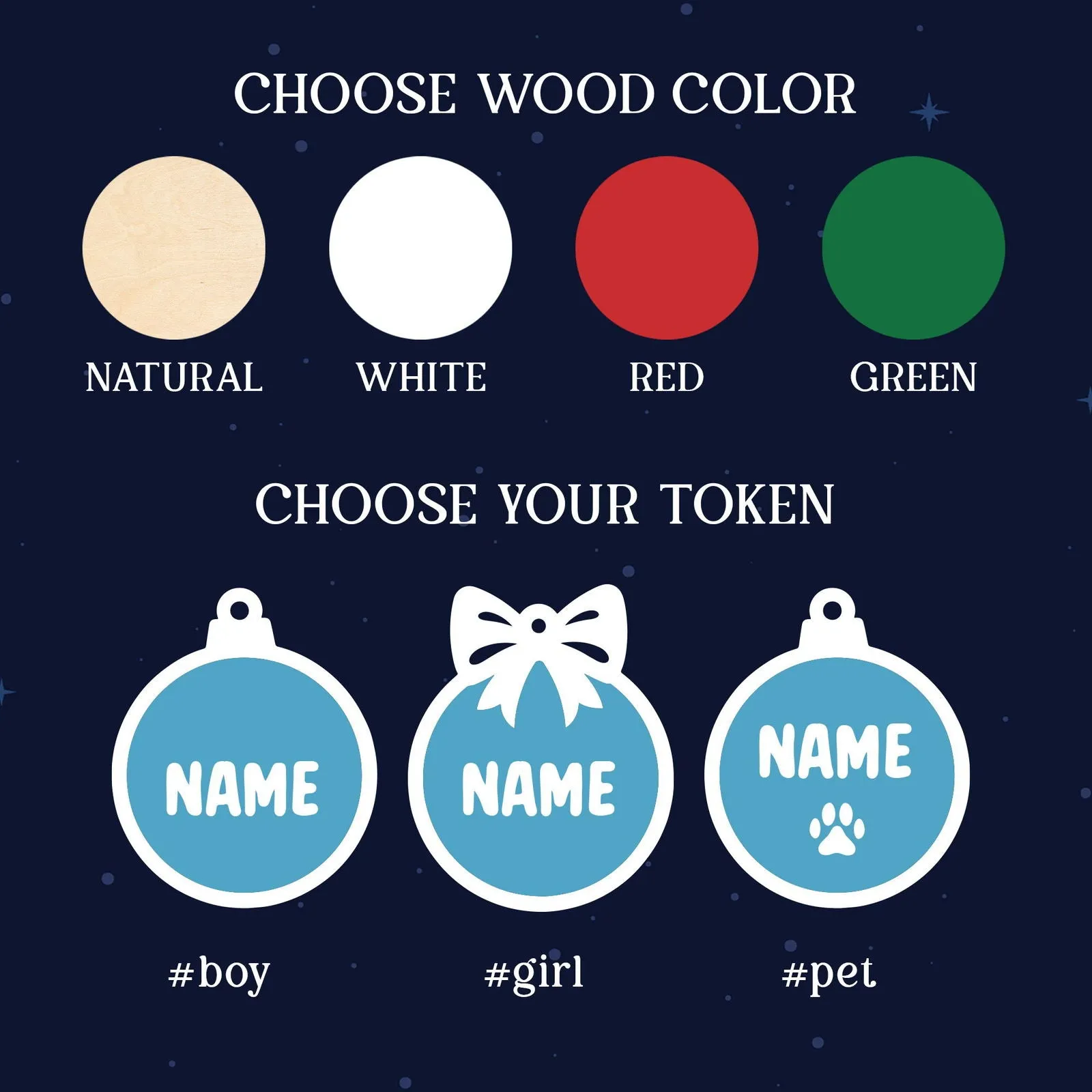 Personalized Family Shaker Ornament, Custom Family Christmas Tree Ornament CF648