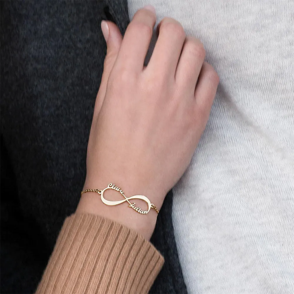 Personalized Name Infinity Bracelet