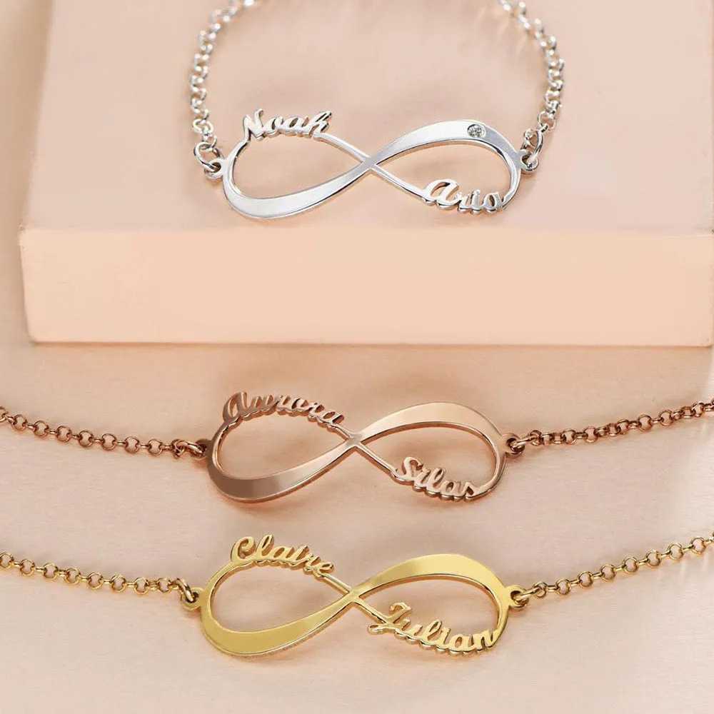 Personalized Name Infinity Bracelet