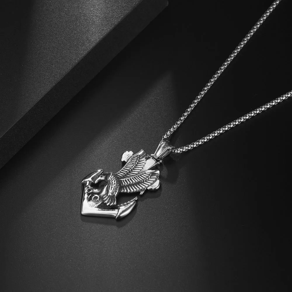 Personalized Retro Titanium Steel Necklace for Men - Vintage Pendant Gift