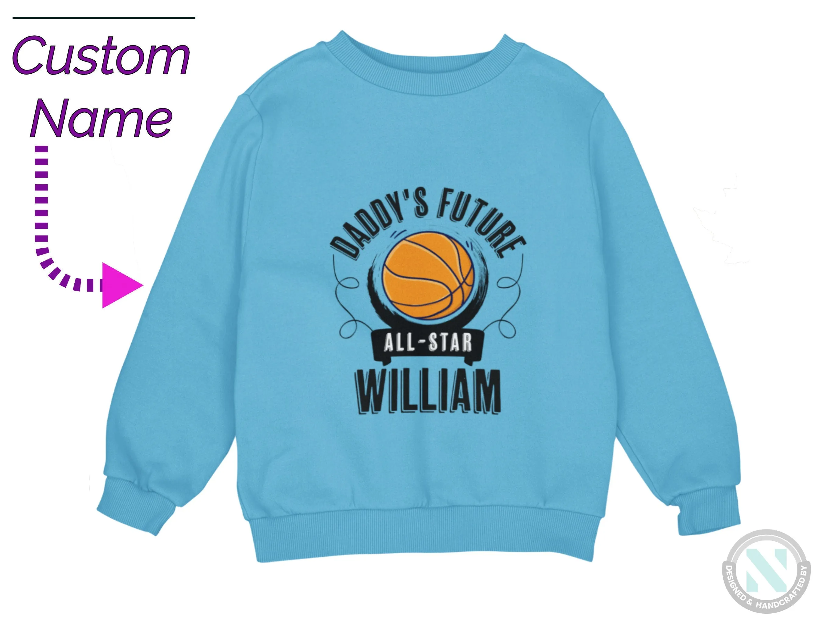 Personalized Toddler Boys Long Sleeve Gift Sweatshirt with 'Daddy's Future' Text