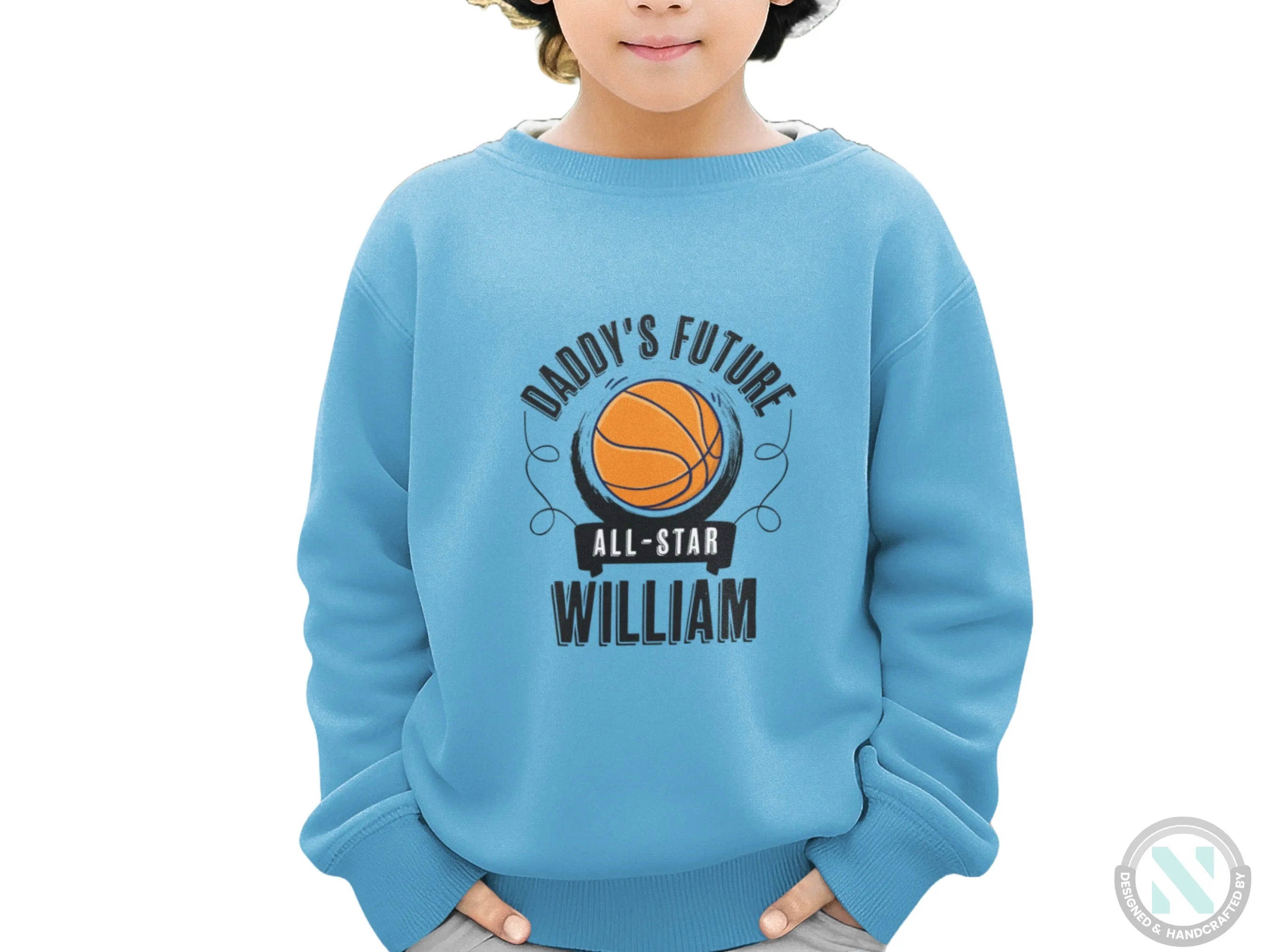 Personalized Toddler Boys Long Sleeve Gift Sweatshirt with 'Daddy's Future' Text