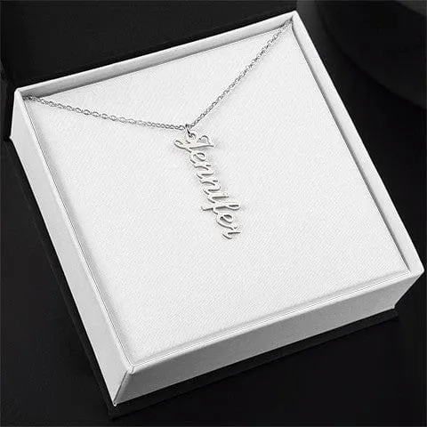 Personalized Vertical Name Necklace