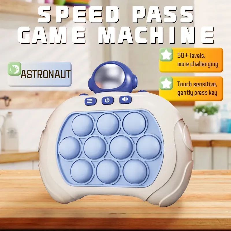 Pop Light Fidget Game Quick Push Bubble Game Handle Toys Boys & Girls Anti-Stress Toys with LED Game Machine Relieve Stress Toys