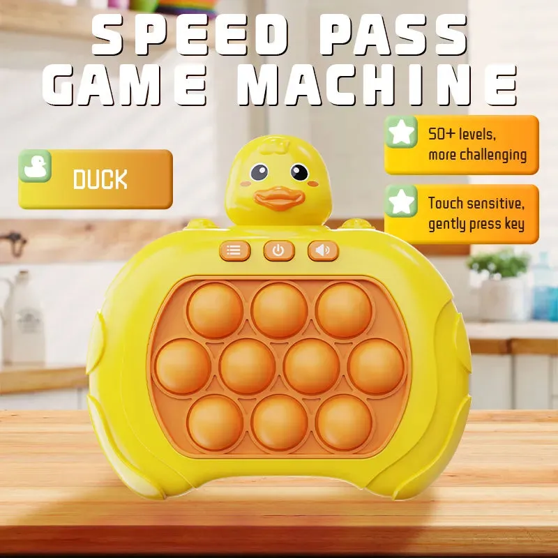 Pop Light Fidget Game Quick Push Bubble Game Handle Toys Boys & Girls Anti-Stress Toys with LED Game Machine Relieve Stress Toys