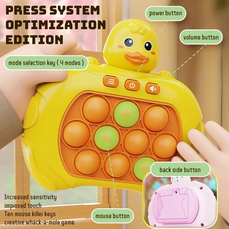 Pop Light Fidget Game Quick Push Bubble Game Handle Toys Boys & Girls Anti-Stress Toys with LED Game Machine Relieve Stress Toys