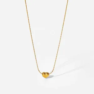 PVD Gold Plated Heart -قلادة على شكل قلب