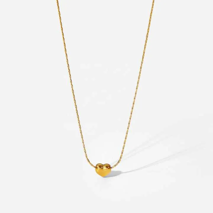 PVD Gold Plated Heart -قلادة على شكل قلب