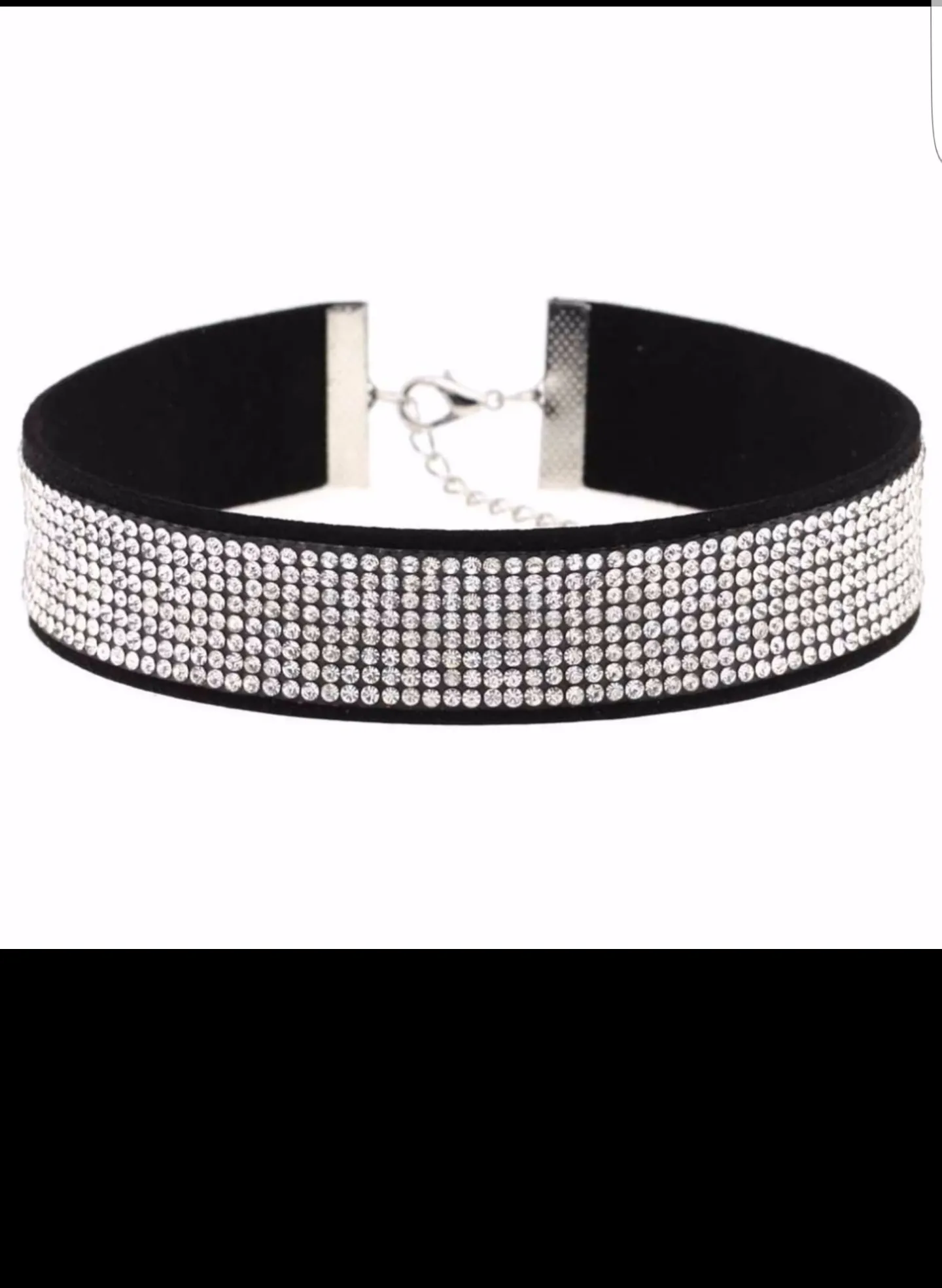 Rhineston Leather Choker