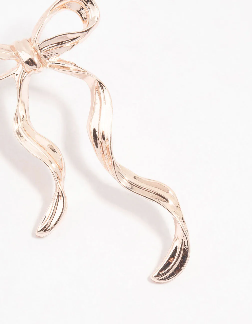 Rose Gold Plated Bow Stud Earrings