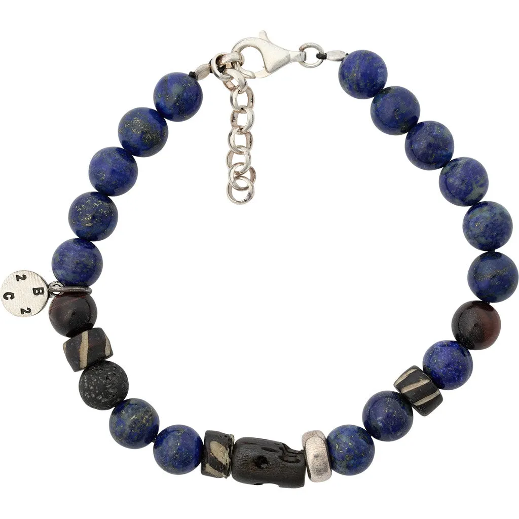 Round Gemstone Bracelet 8mm - DBL Dark Blue