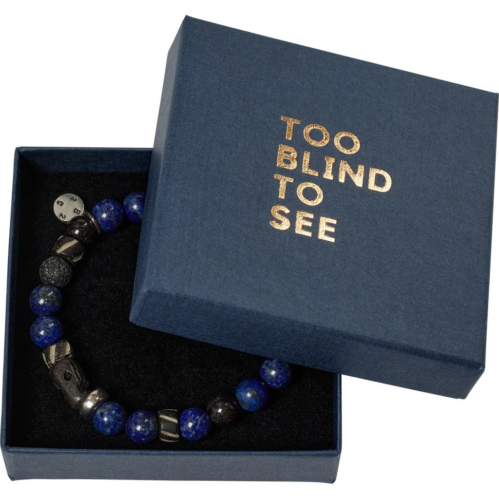 Round Gemstone Bracelet 8mm - DBL Dark Blue