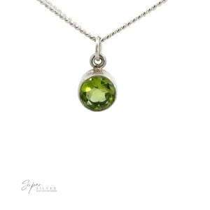 Round Peridot Pendant