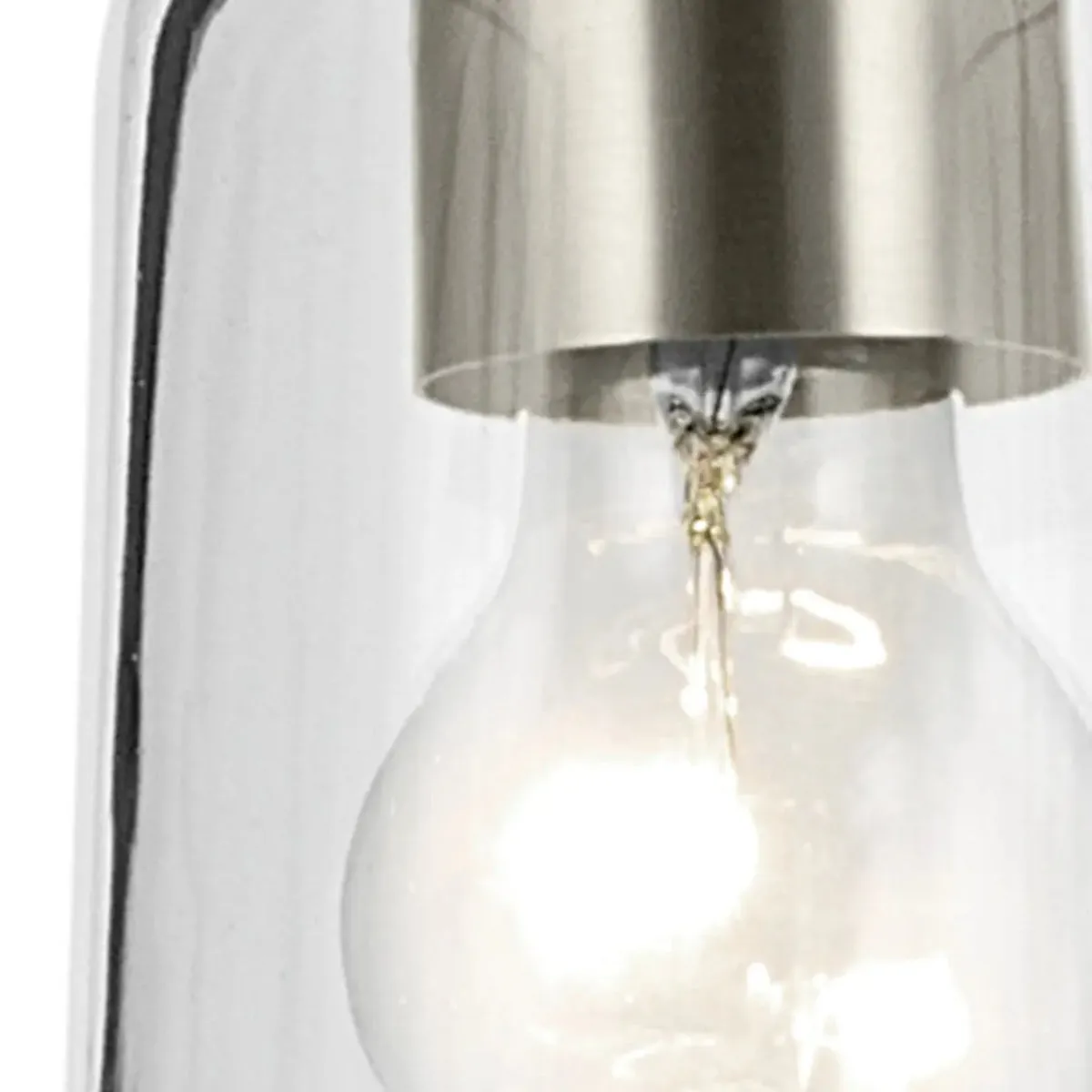 Shailene 11" 1-Light Mini Pendant Light with Clear Glass, Brushed Nickel Finish