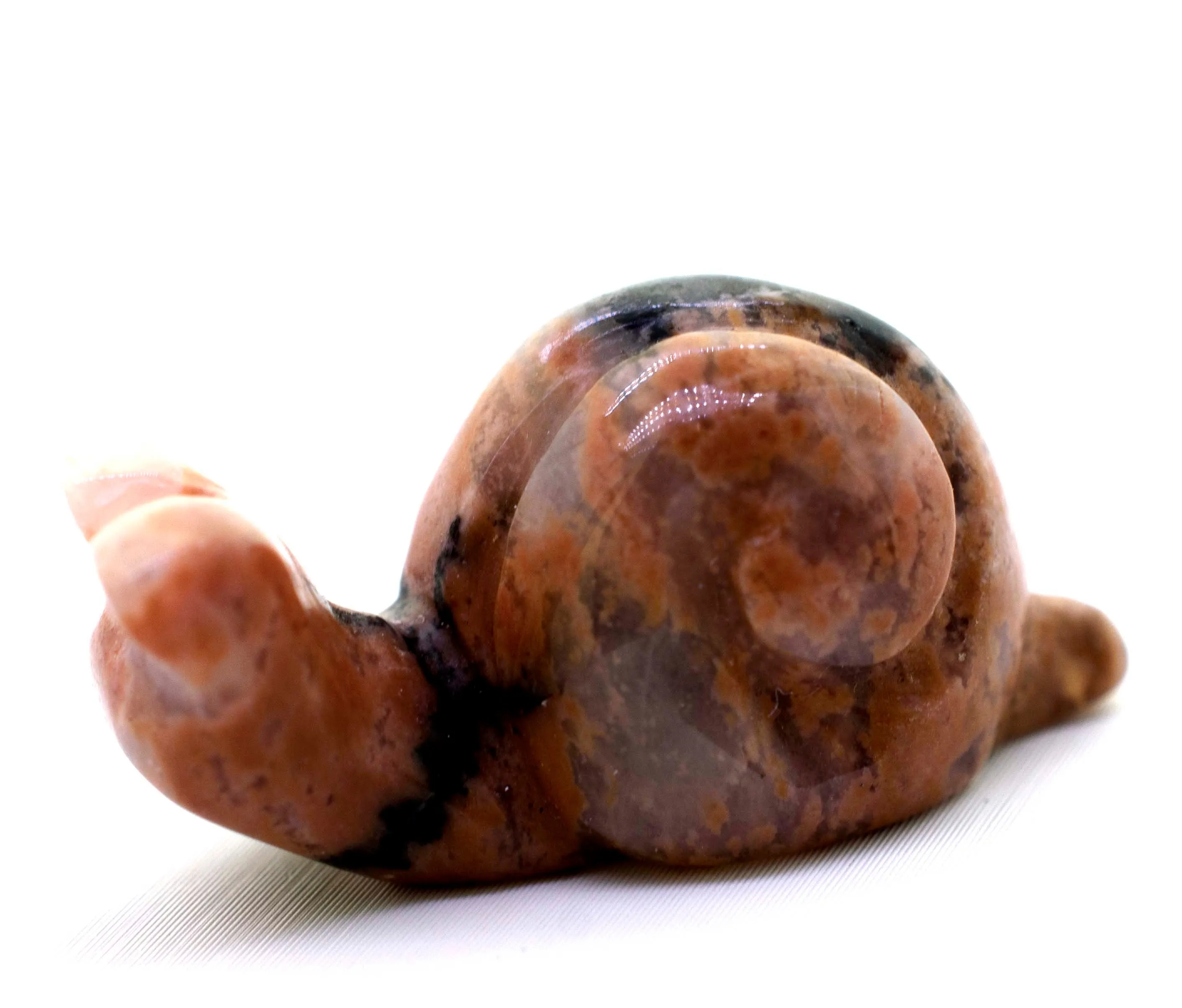 Snail Carved Gemstone Figure