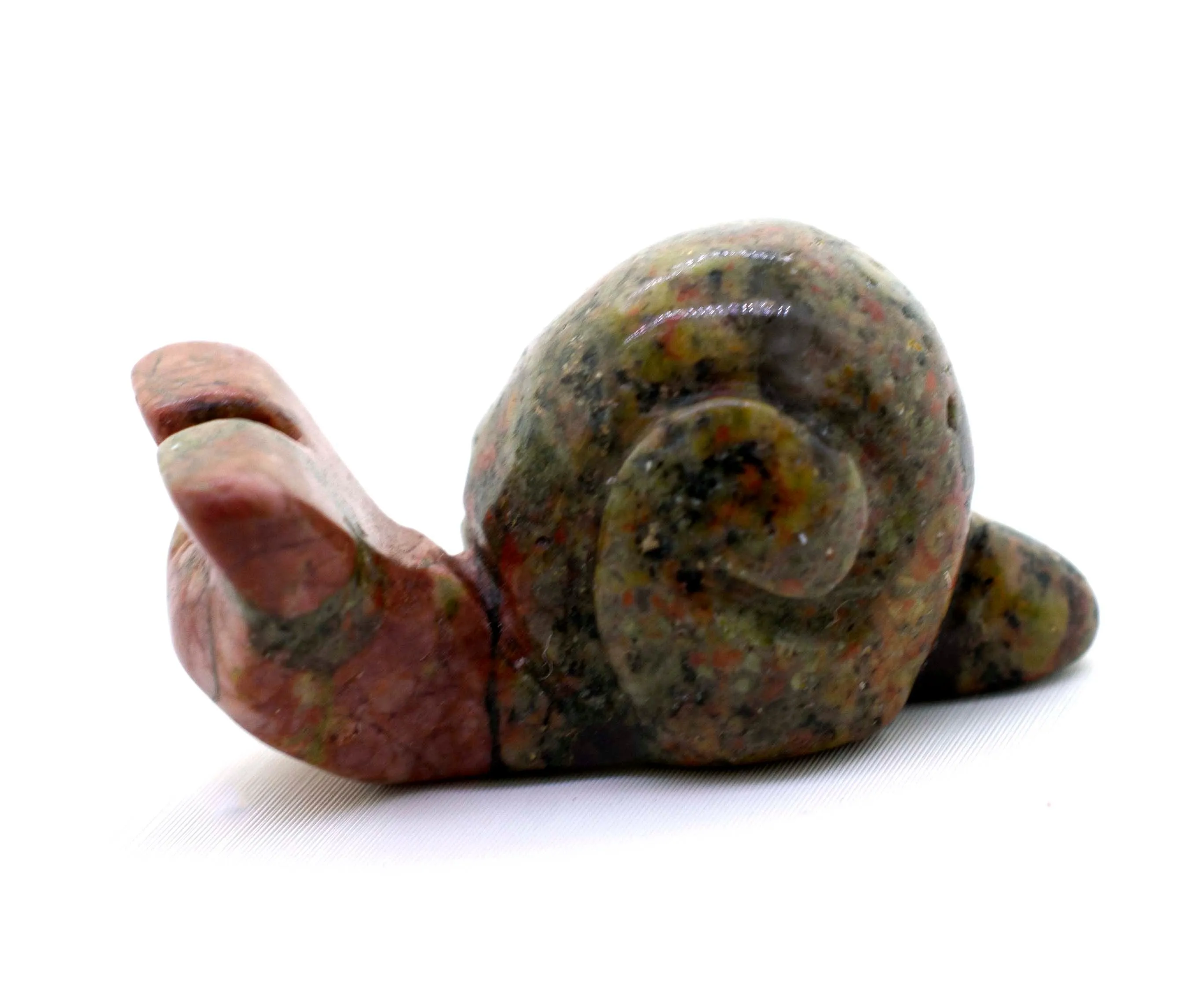 Snail Carved Gemstone Figure