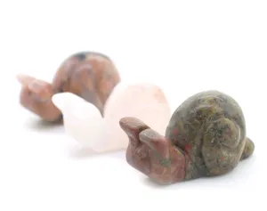 Snail Carved Gemstone Figure