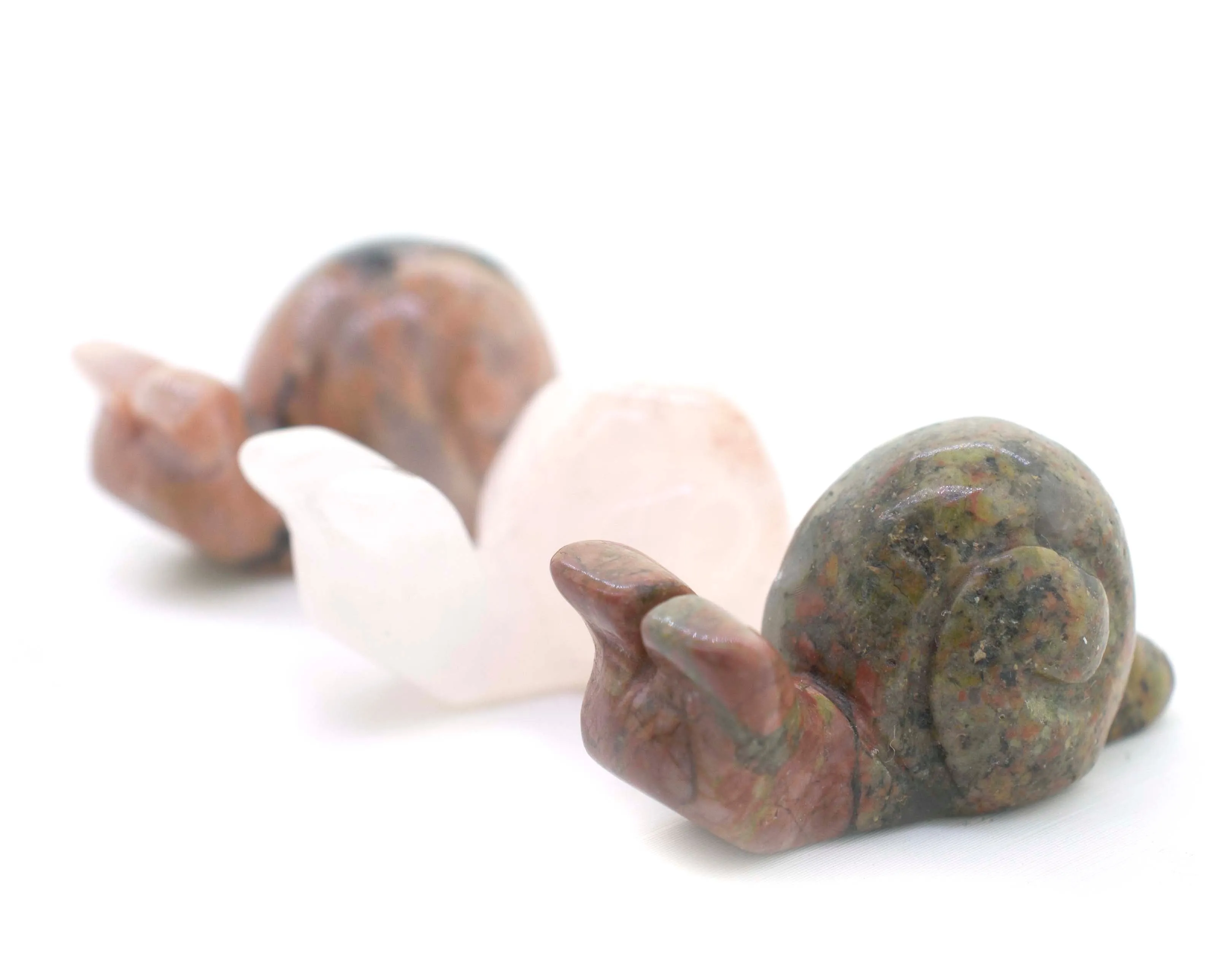 Snail Carved Gemstone Figure
