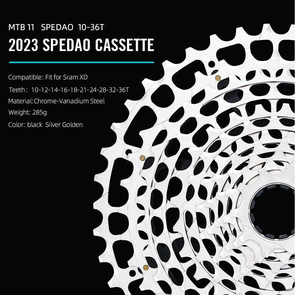 SPEDAO Bike Casette 11s 10-36T 11 Speed XD Freeewheel  XD Super Light CNC 285g Road Bicycle Flyweheel 11V Cycling Freehweel