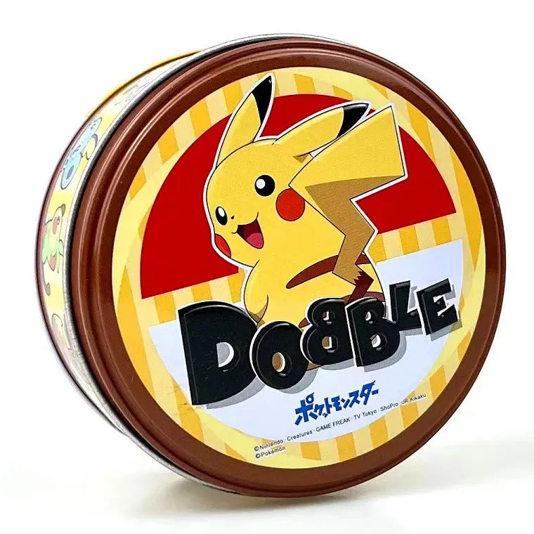 Spot It Dobble Pokemon Pikachu Anime Game Sports Animals Card Game Interactive Board Game Gifts Holidays Camping Metal Box