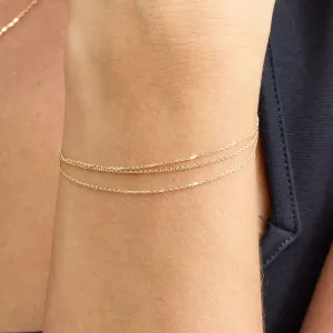 Stacked Multiple Chain Bracelet, Zaha