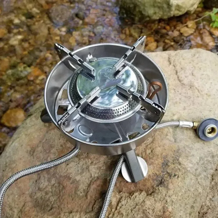 Strong Firepower Camping Stove Gas Outdoor Cooker Picnic Cookout Stainless Steel Split-Type Stove Hiking Equipment Butane Blaze
