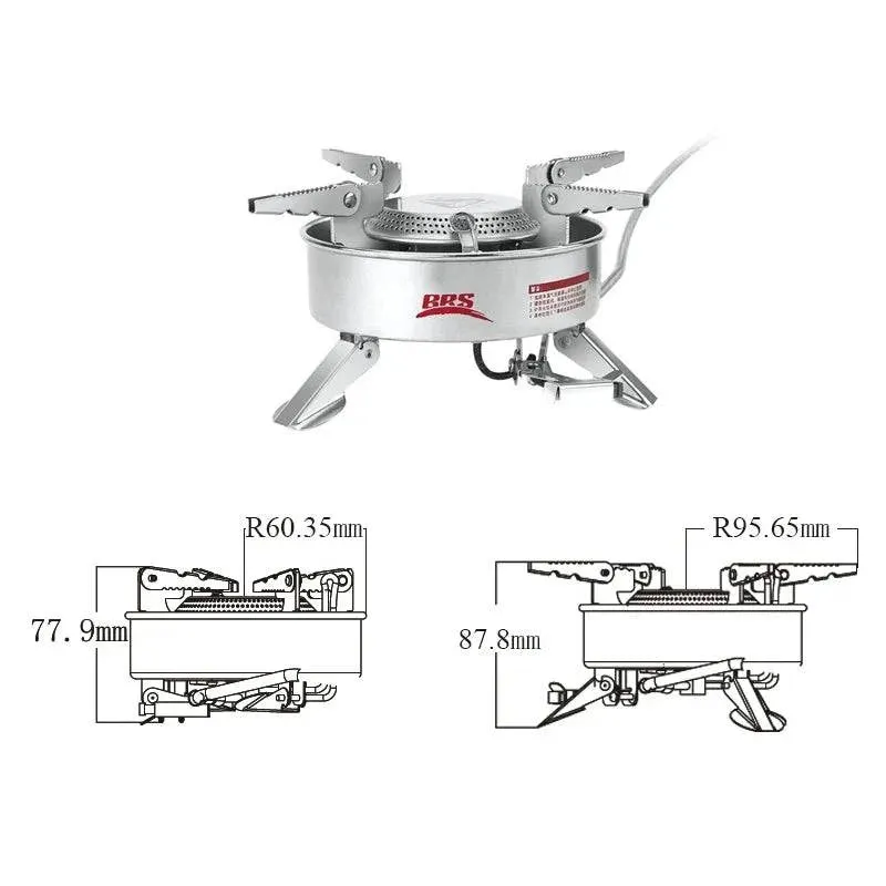 Strong Firepower Camping Stove Gas Outdoor Cooker Picnic Cookout Stainless Steel Split-Type Stove Hiking Equipment Butane Blaze