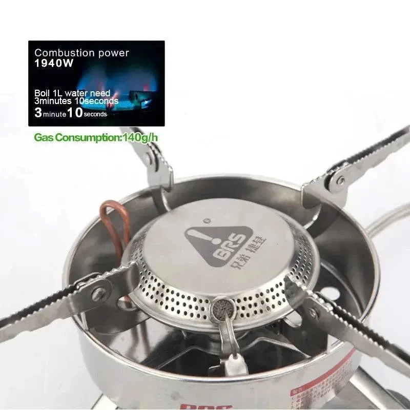 Strong Firepower Camping Stove Gas Outdoor Cooker Picnic Cookout Stainless Steel Split-Type Stove Hiking Equipment Butane Blaze