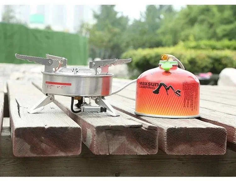 Strong Firepower Camping Stove Gas Outdoor Cooker Picnic Cookout Stainless Steel Split-Type Stove Hiking Equipment Butane Blaze