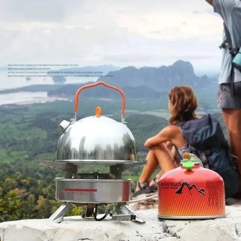 Strong Firepower Camping Stove Gas Outdoor Cooker Picnic Cookout Stainless Steel Split-Type Stove Hiking Equipment Butane Blaze