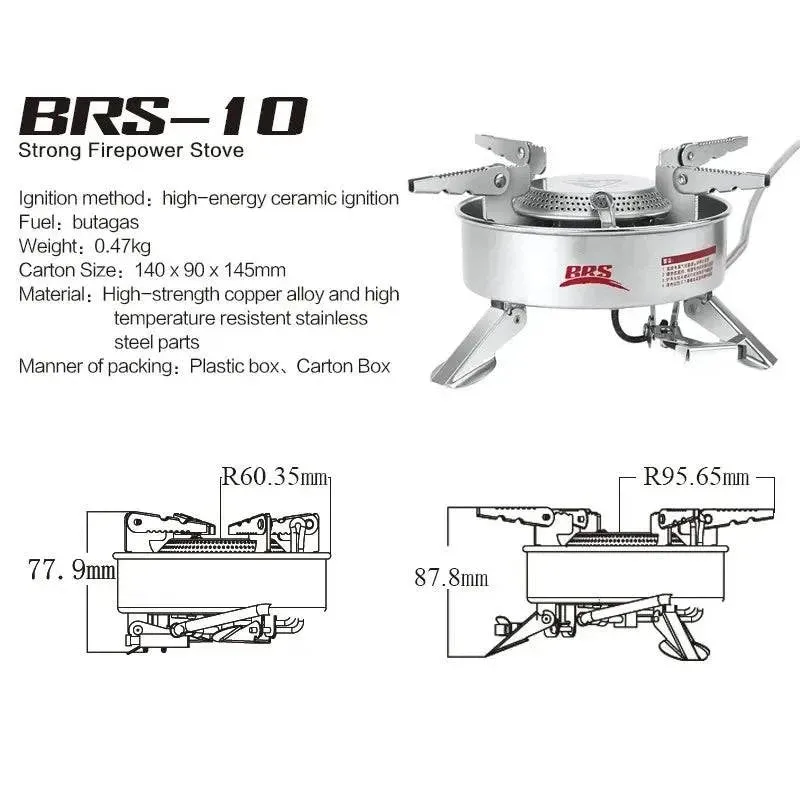 Strong Firepower Camping Stove Gas Outdoor Cooker Picnic Cookout Stainless Steel Split-Type Stove Hiking Equipment Butane Blaze