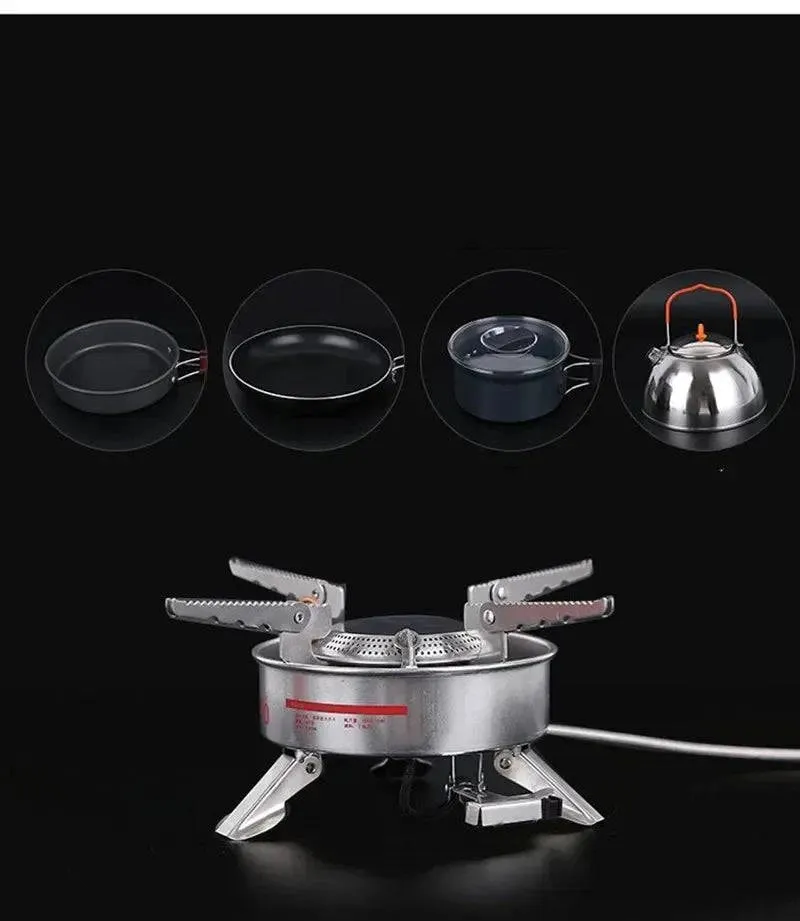 Strong Firepower Camping Stove Gas Outdoor Cooker Picnic Cookout Stainless Steel Split-Type Stove Hiking Equipment Butane Blaze