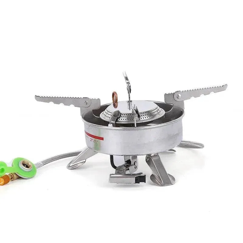 Strong Firepower Camping Stove Gas Outdoor Cooker Picnic Cookout Stainless Steel Split-Type Stove Hiking Equipment Butane Blaze