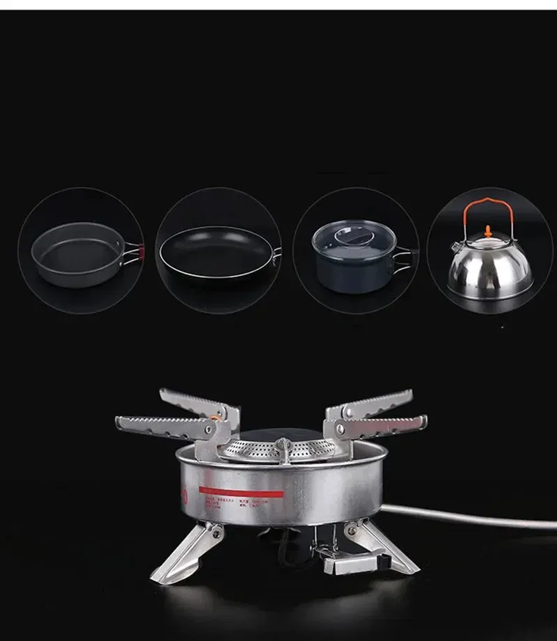 Strong Firepower Camping Stove Gas Outdoor Cooker Picnic Cookout Stainless Steel Split-Type Stove Hiking Equipment Butane Blaze