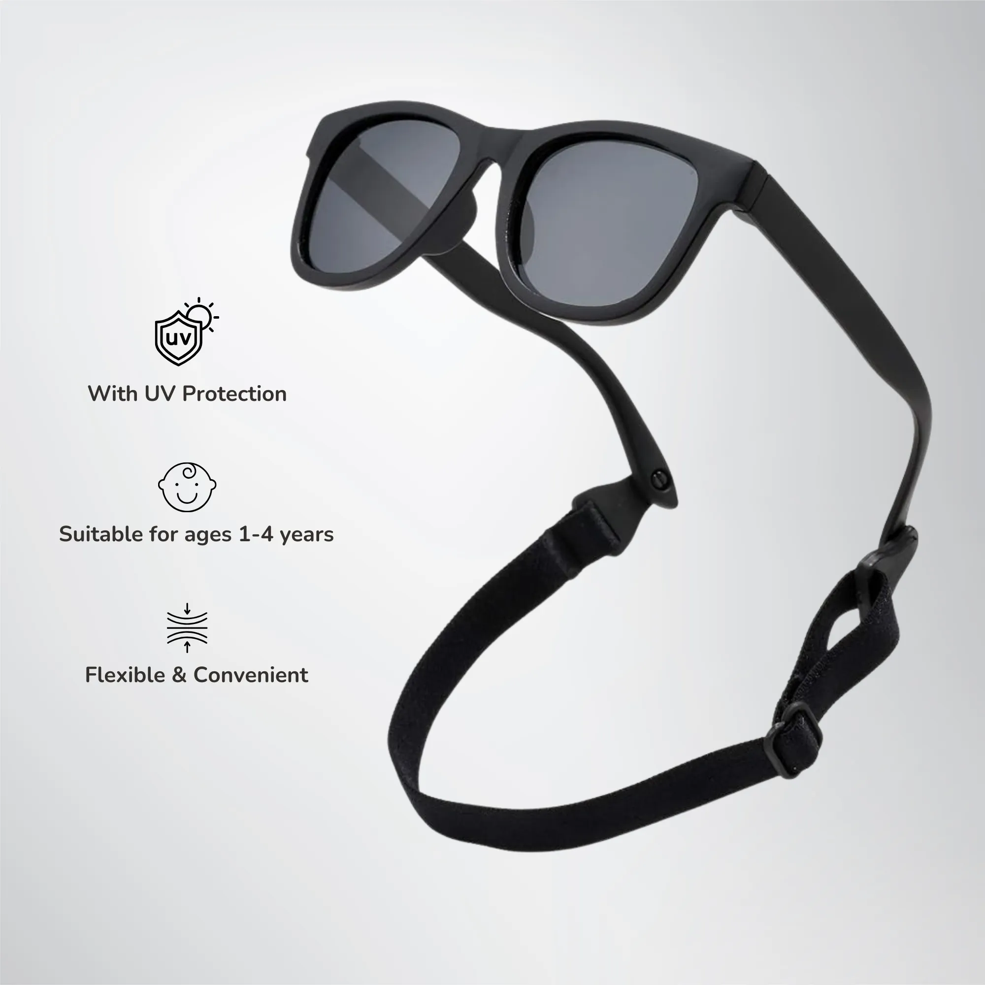 Sun Seekers Baby Sunglasses - Unisex - Black