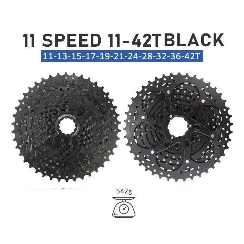 SUNSHINE 10 Speed Cassette 10S 11S 12S MTB Bike Road Bicycle Freewheel 10V 11V 12V 36/42/46/50T 52T for Deore M6000 M6100 SRAM