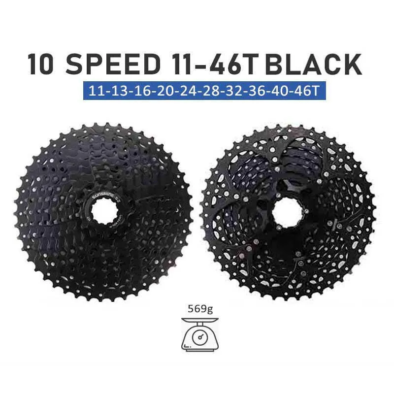 SUNSHINE 10 Speed Cassette 10S 11S 12S MTB Bike Road Bicycle Freewheel 10V 11V 12V 36/42/46/50T 52T for Deore M6000 M6100 SRAM