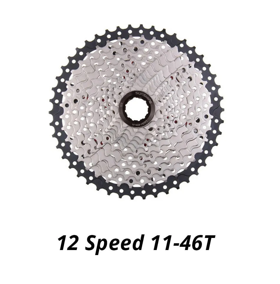 Sunshine 12Speed Freewheel Cassette 11-34T/46T/50T/52T Compatible HG Freehub for MTB Mountain Bicycle 12V M6100 Bike Parts