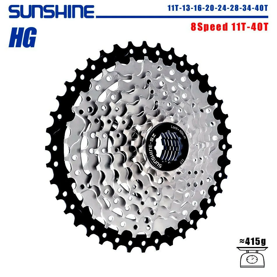 SUNSHINE Bicycle Cassette 8/9/10/11/12Speed Freewheel HG Structure Sprocket 32/36T/40T/42T/46T/50T/52T Flywheel For SHIMANO/SRAM