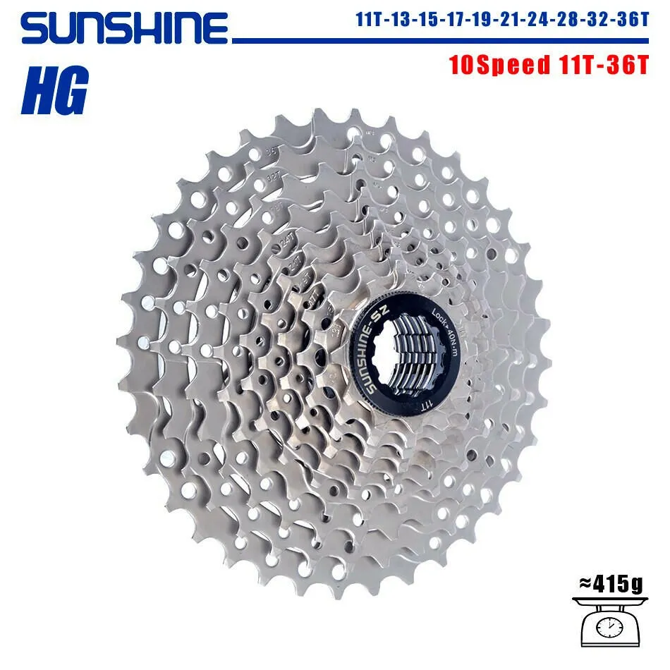 SUNSHINE Bicycle Cassette 8/9/10/11/12Speed Freewheel HG Structure Sprocket 32/36T/40T/42T/46T/50T/52T Flywheel For SHIMANO/SRAM