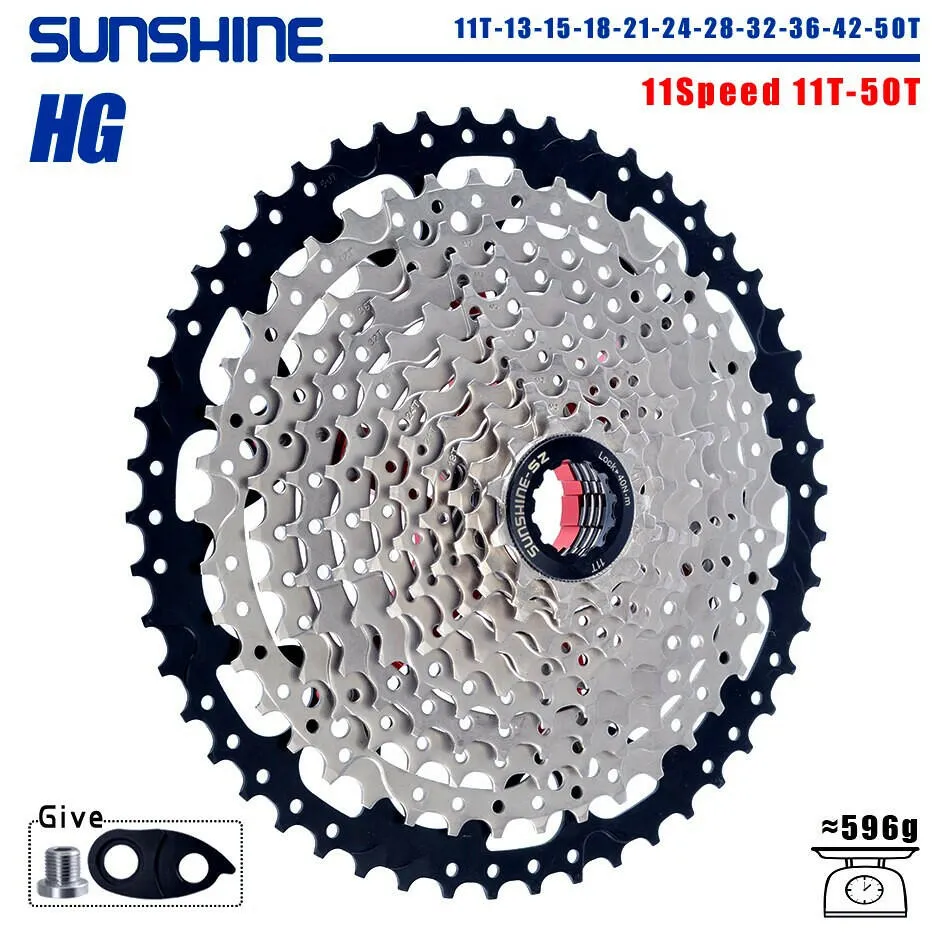 SUNSHINE Bicycle Cassette 8/9/10/11/12Speed Freewheel HG Structure Sprocket 32/36T/40T/42T/46T/50T/52T Flywheel For SHIMANO/SRAM