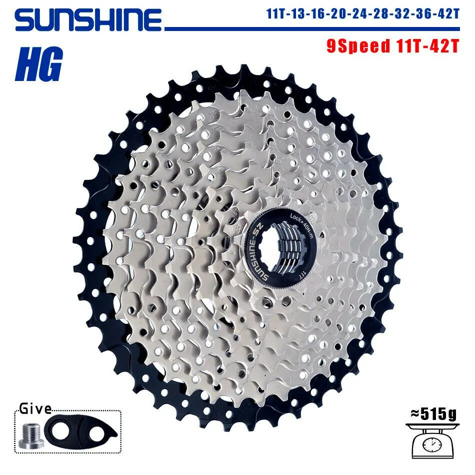 SUNSHINE Bicycle Cassette 8/9/10/11/12Speed Freewheel HG Structure Sprocket 32/36T/40T/42T/46T/50T/52T Flywheel For SHIMANO/SRAM